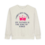 Toddler Sweatshirt - "Princess" Design for Little Royals, Kids' Fashion, Birthday Gift, Christening, Family Events