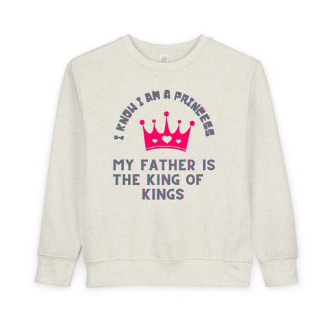 Toddler Sweatshirt - "Princess" Design for Little Royals, Kids' Fashion, Birthday Gift, Christening, Family Events
