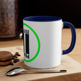 Pause+Pray Green Accent Mug, 11oz