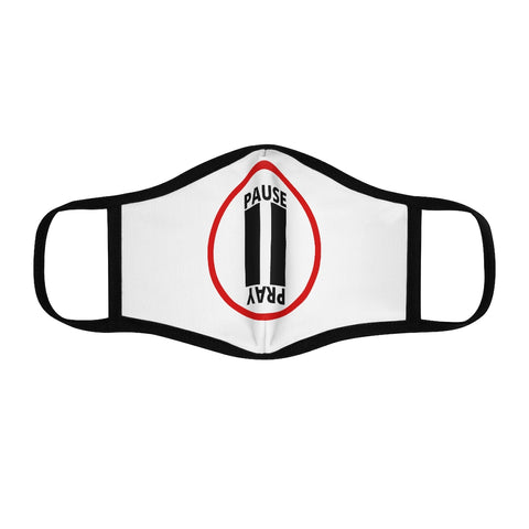 Pause+Pray Red/White Logo Mask