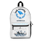 The Gospel Backpack (White & Blue)