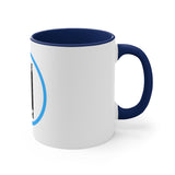 Pause+Pray Turquoise Accent Mug, 11oz