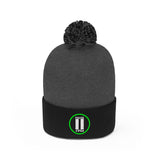 Pause+Pray Lime Green/White Pom Pom Beanie