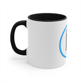 Pause+Pray Turquoise Accent Mug, 11oz