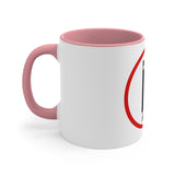 Pause+Pray Red Accent Mug, 11oz