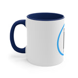 Pause+Pray Turquoise Accent Mug, 11oz