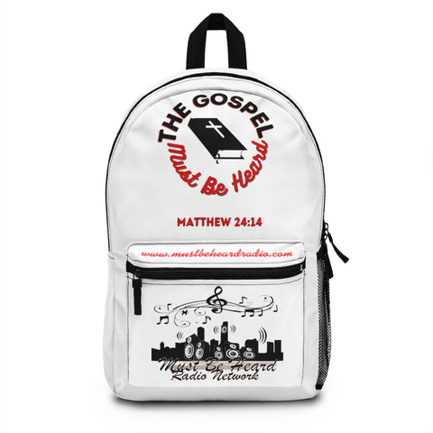 The Gospel Backpack (White & Red)