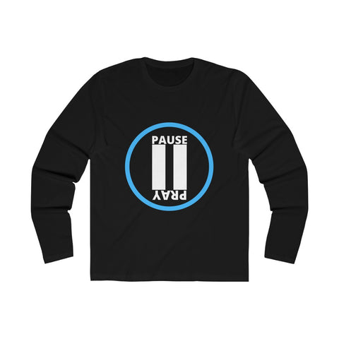 Pause+Pray Long Sleeve Turquoise Logo