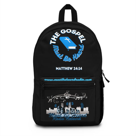The Gospel Backpack (Blk & Blue)
